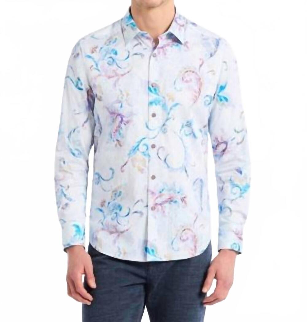 NEW ROBERT GRAHAM tilden shirt in multi